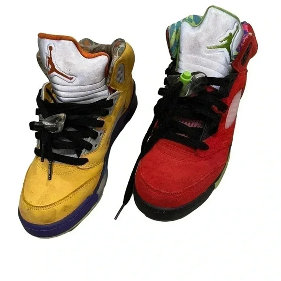 Mismatch Nike Air Jordan retro Colorful Sneakers Red Yellow Shoes reflective 6Y
